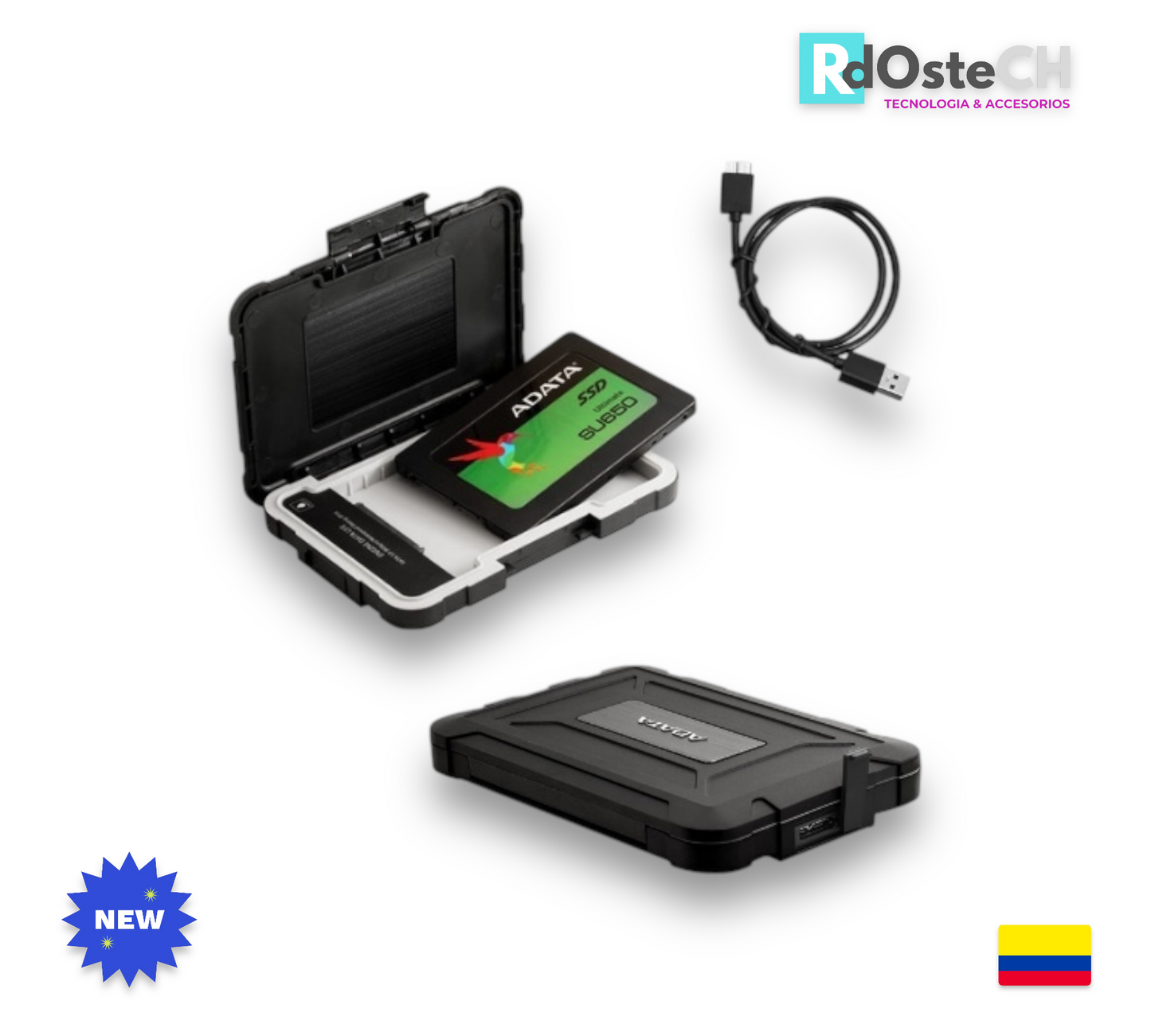 Caja Externa Anti Choques Adata Ed600 Discos 2.5